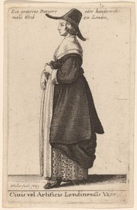 Esposa de un Ciudadano o Artesano Londinense de Wenceslaus Hollar