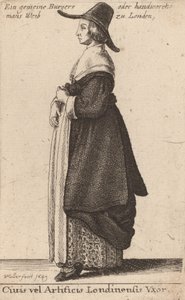 Ciuis vel Artificis Londinensis Vxor, 1643 de Wenceslaus Hollar