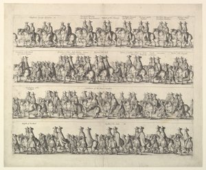 Procesión de Coronación de Carlos II por Londres, 1662 de Wenceslaus Hollar