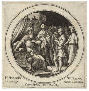 David ante Saúl de Wenceslaus Hollar