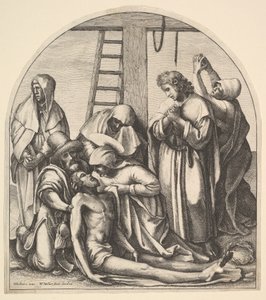 Descendimiento de la cruz, después de Holbein de Wenceslaus Hollar