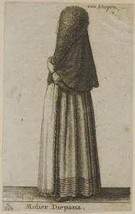 Mujer de Dieppe de Wenceslaus Hollar