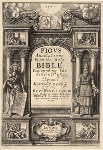 Diodati. Anotaciones piadosas. Estado 1 de Wenceslaus Hollar