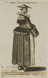 Esposa de marinero holandés de Wenceslaus Hollar