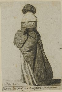Noble inglesa con ropa de invierno de Wenceslaus Hollar