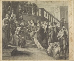 Ester ante Asuero de Wenceslaus Hollar
