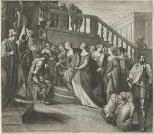 Ester ante Asuero de Wenceslaus Hollar