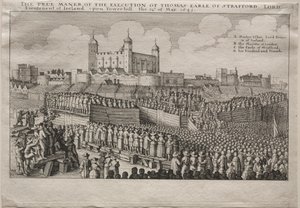 Ejecución del Conde de Strafford, 1641 de Wenceslaus Hollar
