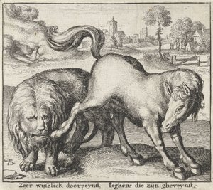 Fábula del león y el semental Fábulas (título de la serie)