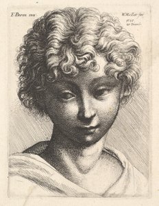 Cabeza de una joven de Wenceslaus Hollar