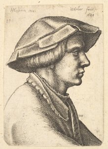 Cabeza de joven con sombrero de perfil a la derecha, 1648 de Wenceslaus Hollar