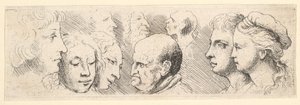 Estudios de cabezas de Wenceslaus Hollar
