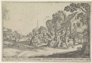 Otoño Otoño (título en objeto) Las cuatro estaciones (título de la serie) de Wenceslaus Hollar