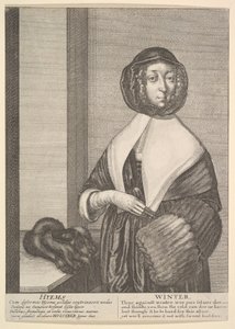 Hyems - Invierno Tres cuartos de longitud estaciones, 1641 de Wenceslaus Hollar