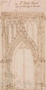 En la iglesia de San Pablo, una de las puertas del coro de Wenceslaus Hollar