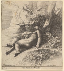 Hércules infante dormido, 1625-77 de Wenceslaus Hollar