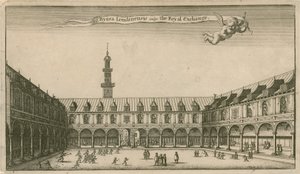 Interior de la Bolsa Real, Londres de Wenceslaus Hollar