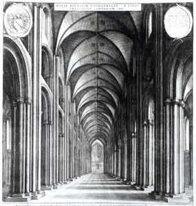 Interior de la nave de San Pablo de Wenceslaus Hollar