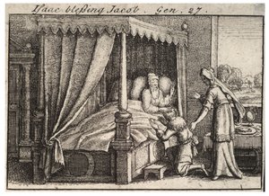 Isaac bendiciendo a Jacob de Wenceslaus Hollar