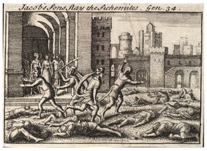 Los hijos de Jacob matando a los Siquemitas de Wenceslaus Hollar