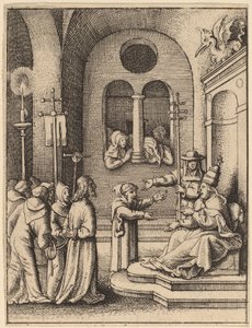 Jesús de nuevo ante Caifás de Wenceslaus Hollar