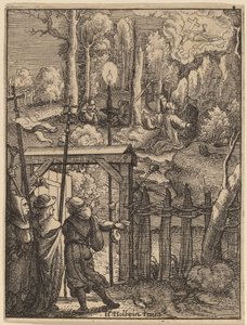 Jesús en el Monte de los Olivos de Wenceslaus Hollar