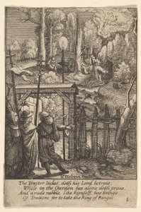 Jesús en el Monte de los Olivos de Wenceslaus Hollar