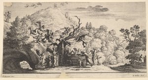 Jesús servido por ángeles, 1652 de Wenceslaus Hollar