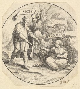 Judá y Tamar de Wenceslaus Hollar