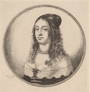 Dama con cintas en rizos de Wenceslaus Hollar