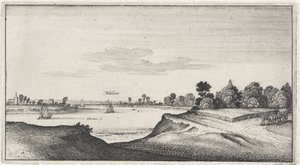 Paisaje con vistas a Mülheim Paisajes y paisajes urbanos (título de la serie) Amoenissimi Aliquot Locorum en la provincia de Diversis Iacetium Prospectus (título de la serie) de Wenceslaus Hollar