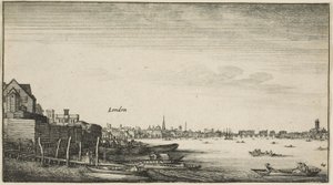 Londres visto desde el río Támesis en Milford Stairs debajo de Arundel House de Wenceslaus Hollar