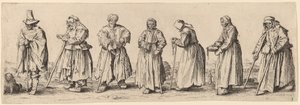 Mendigos hombres y mujeres de Wenceslaus Hollar