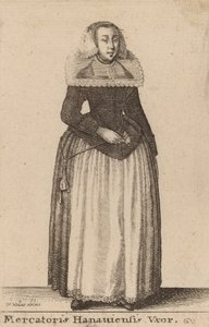 Mercantoris Hanauiensis Vxor de Wenceslaus Hollar
