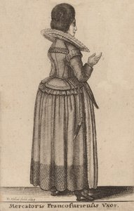 Mercatoris Francofurtensis Vxor, siglo XVII de Wenceslaus Hollar