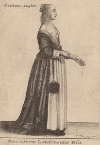 Mercatoris Londinensis Filia, 1643 de Wenceslaus Hollar