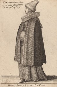 Mercatoris Pragensis Vxor, 1642 de Wenceslaus Hollar