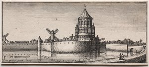 Puerta de la ciudad con foso