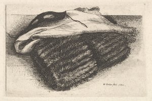 Muff, pañuelo blanco y máscara, 1642 de Wenceslaus Hollar