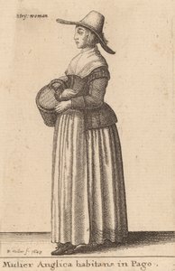 Mulier Anglica Habitans in Pago de Wenceslaus Hollar