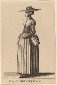 Mujer de Amberes de Wenceslaus Hollar