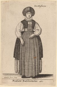 Mujer de Basilea de Wenceslaus Hollar