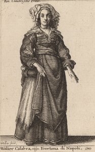 Mulier Calabra, Vulgo, Foretana di Napoli de Wenceslaus Hollar