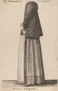 Mulier Diepana, 1649 de Wenceslaus Hollar