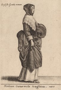 Mulier Generosa Anglica, 1642 de Wenceslaus Hollar