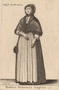 Mujer generosa inglesa, 1643 de Wenceslaus Hollar