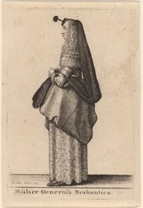 Mujer generosa brabanzona de Wenceslaus Hollar