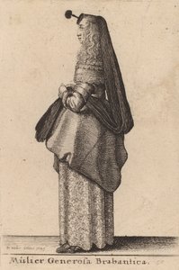 Mujer generosa de Brabante, 1643 de Wenceslaus Hollar