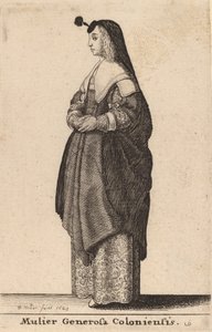 Mulier Generosa Coloniensis, 1643 de Wenceslaus Hollar