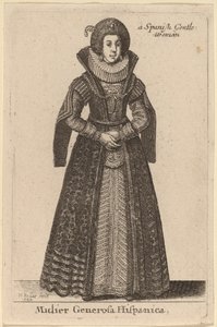 Mujer Generosa Hispánica de Wenceslaus Hollar